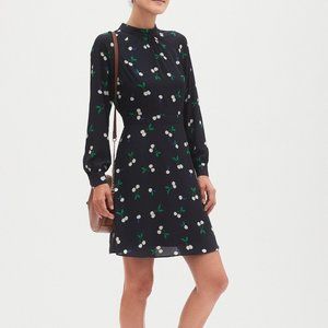 Blouson-Sleeve Fit and Flare Dress